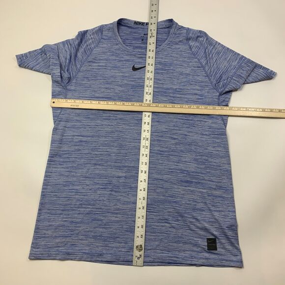 Nike Pro T Shirt Mens XL Extra Large SLIM Fit Blue Spacedye Dri Fit Training Gym - Picture 6 of 12